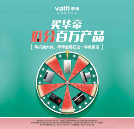 今夏最甜的“瓜” 來了 華帝618促銷邀你瓜分百萬大禮